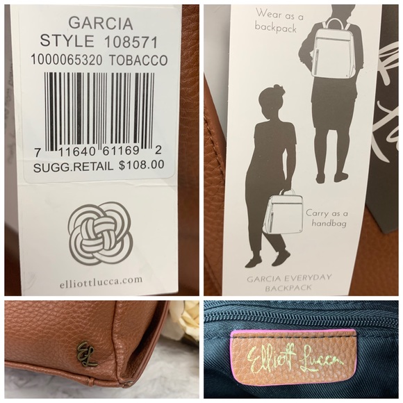 SOLD Elliott Lucca Brown Tobacco Garcia Backpack - Picture 8 of 8